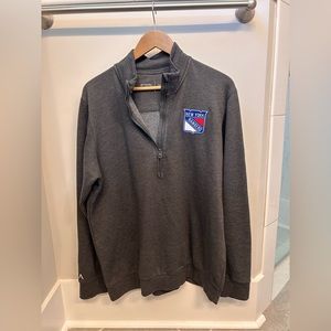 NY Rangers 1/4 Zip Pullover Sweatshirt